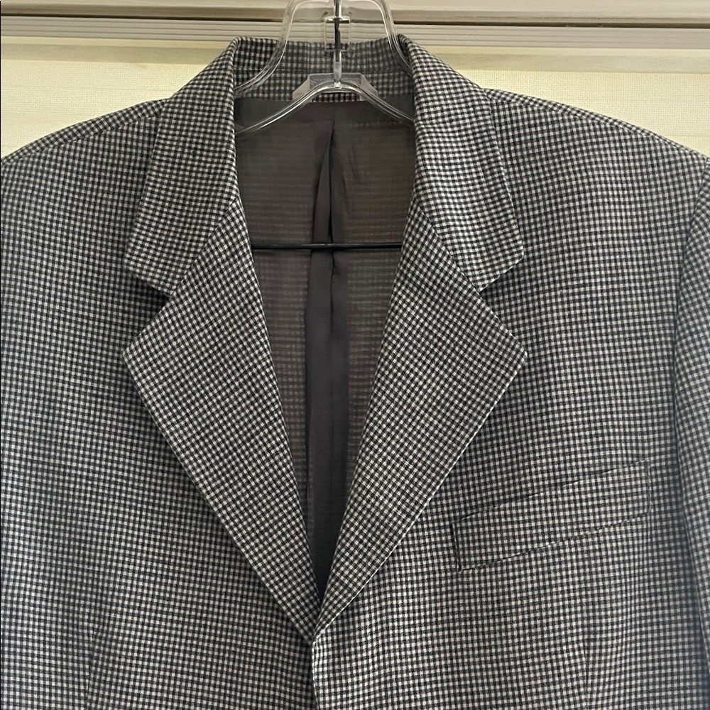 Classic gray and White Checkered  women’s blazer